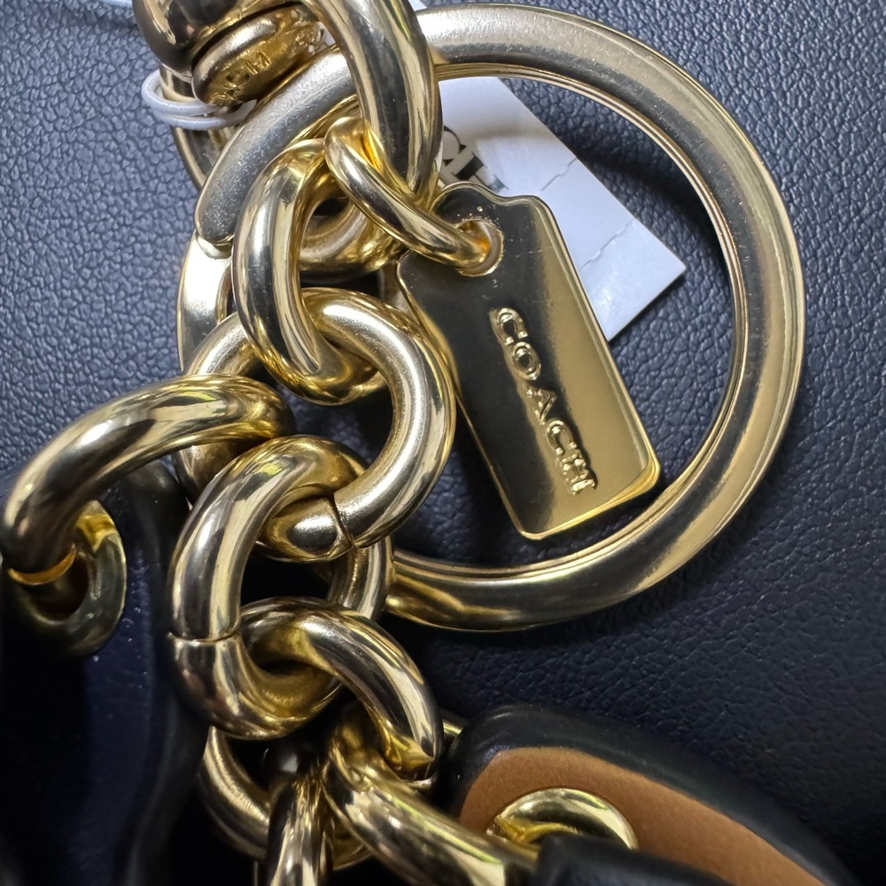 Coach $150 NWT Butterfly Cluster Bag Purse Charm C8224 Gold/Denim Multi - Picture 8 of 8